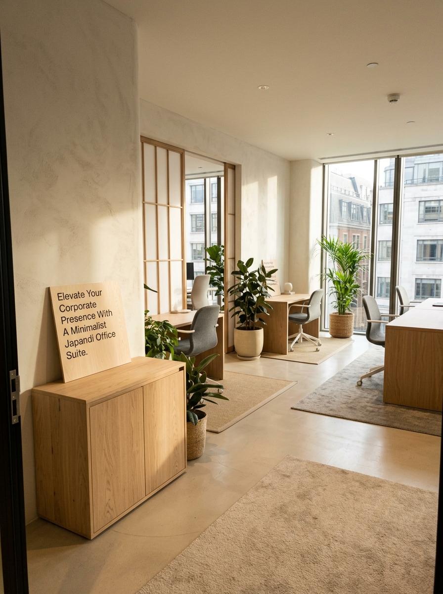 Elevate Your Corporate Presence With A Minimalist Japandi Office Suite