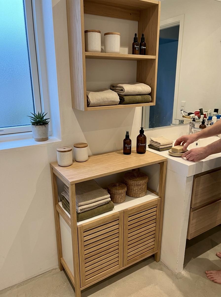 Elevate Your Daily Ritual With Functional Japandi Bathroom Storage