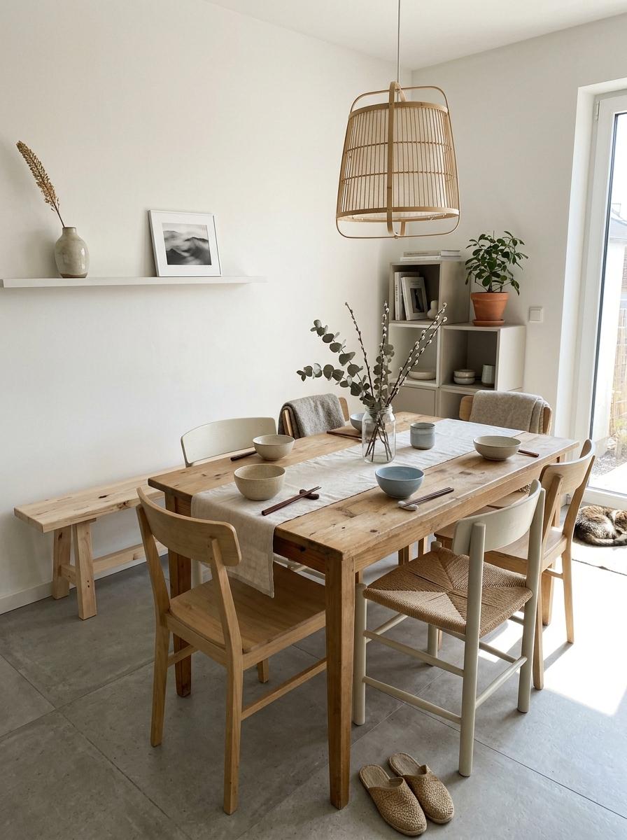 Elevate Your Home With A Minimalist Japandi Dining Room
