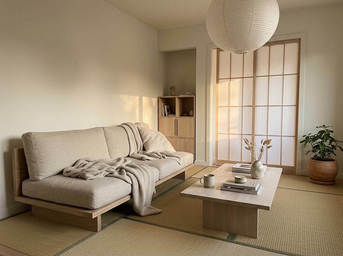 Elevate Your Home With A Warm Japandi Living Room Concept