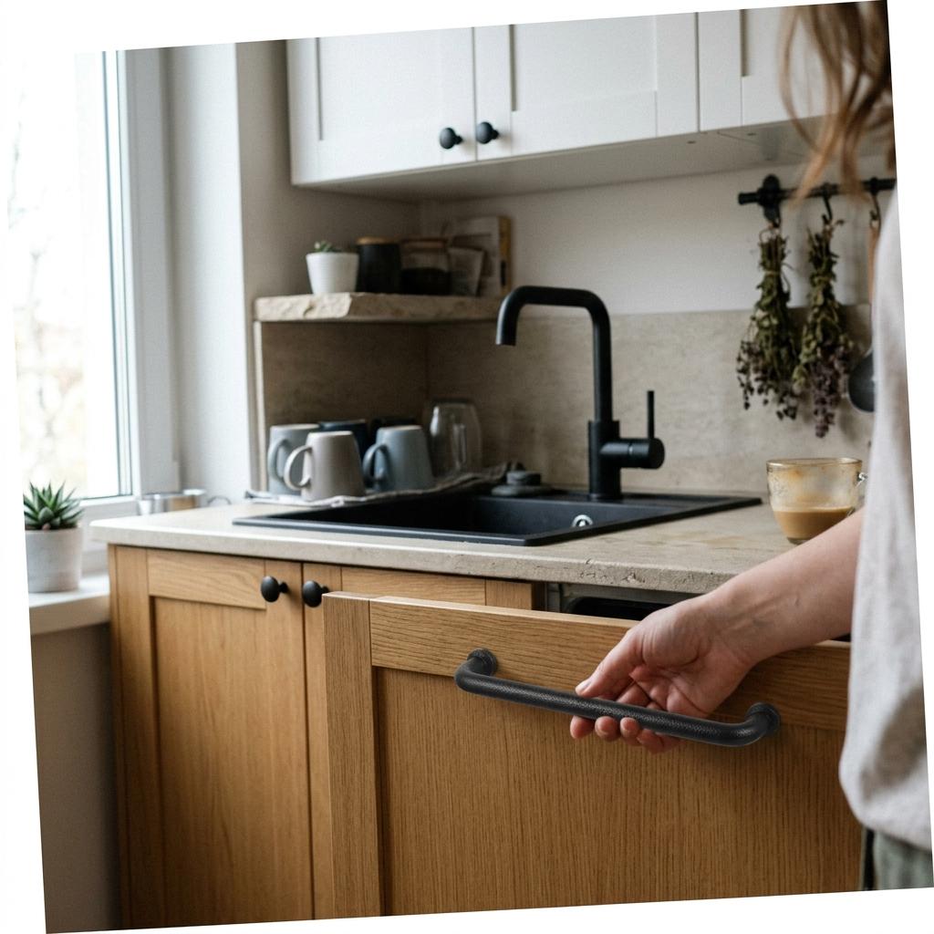 Elevating Culinary Spaces With Matte Black Japandi Hardware