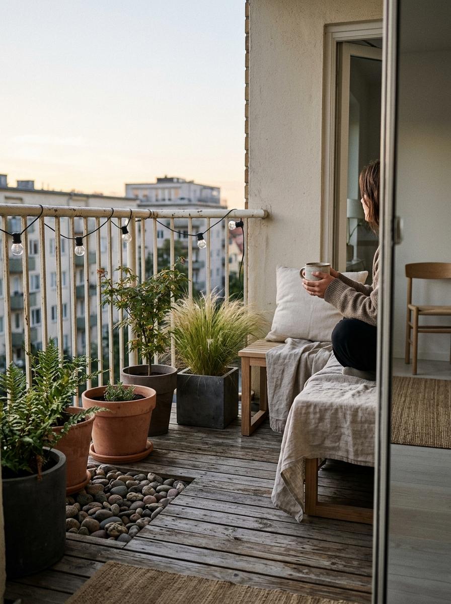 Embrace A Modern Home With Japandi Balcony Garden Influences