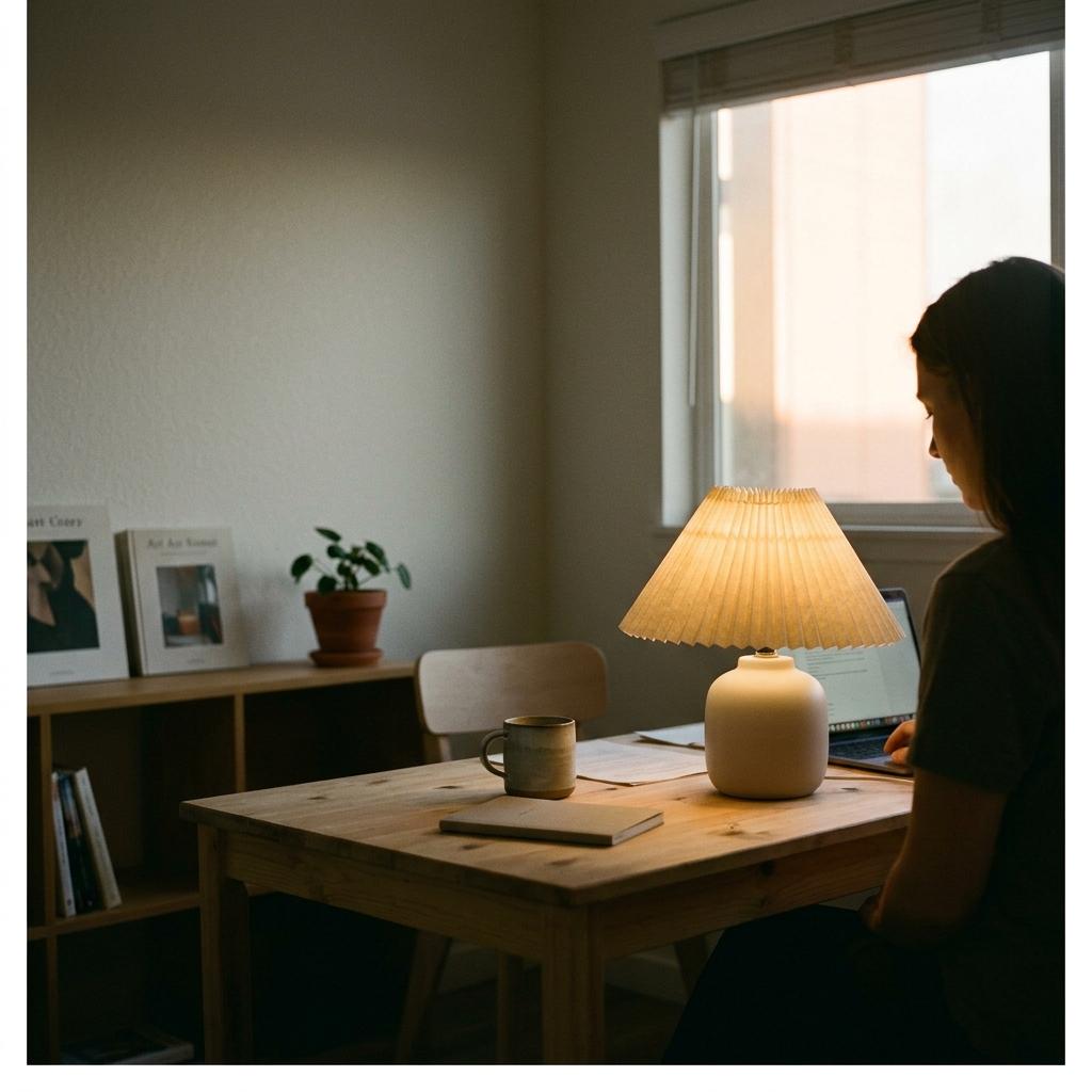 Embrace A Productive Home With Japandi Office Lighting