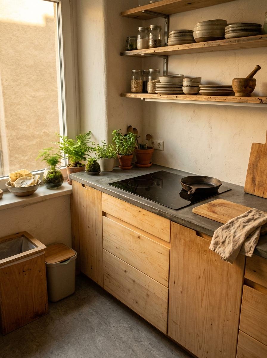 Embrace Green Values With Sustainable Japandi Kitchen Influences