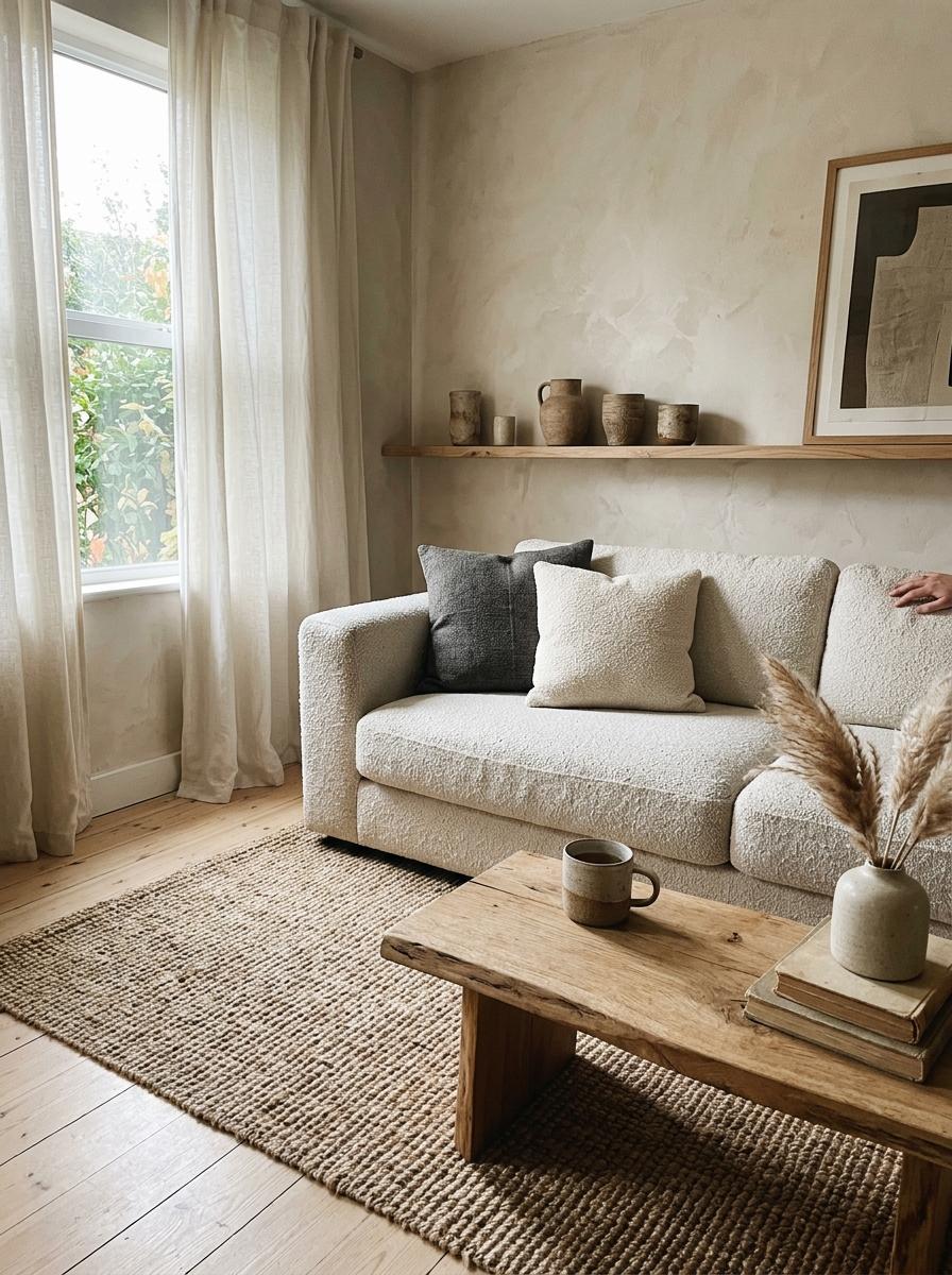 Embrace Organic Textures In Your Japandi Living Room Space