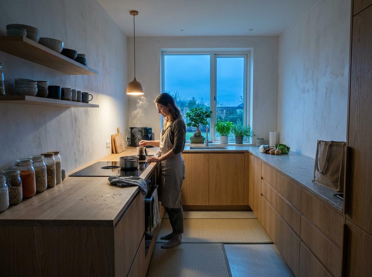 Energy Efficient Living Within A Sustainable Japandi Kitchen