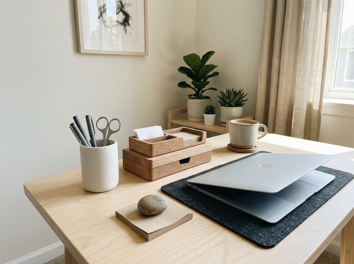 Enhance Focus Using Targeted Japandi Office Accessories