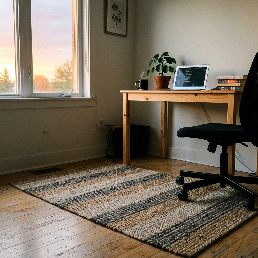 Enhance Your Daily Workflow With Japandi Office Rug Comfort