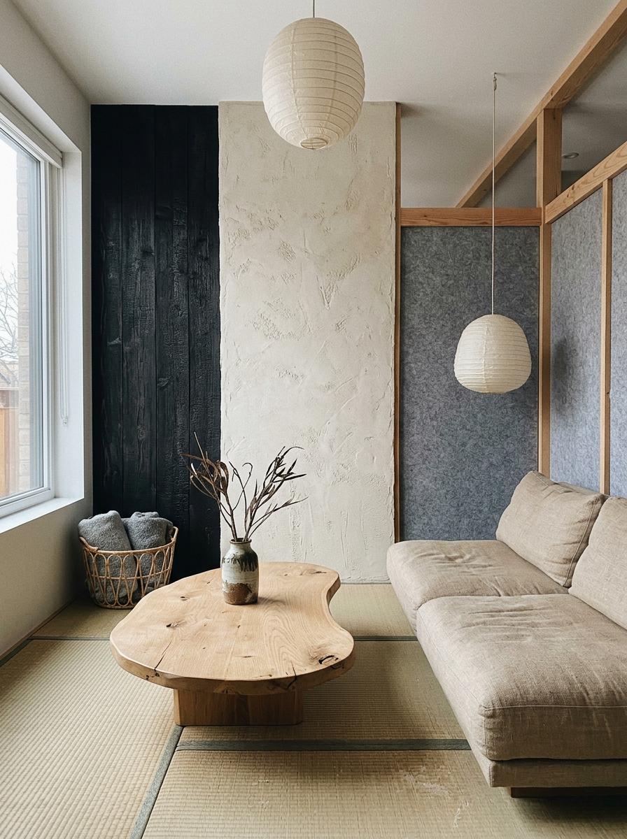 Enhancing Visual Depth With Unique Japandi Living Room Texture Ideas