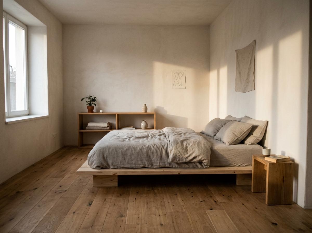 Experience A Quiet Escape In A Japandi Bedroom