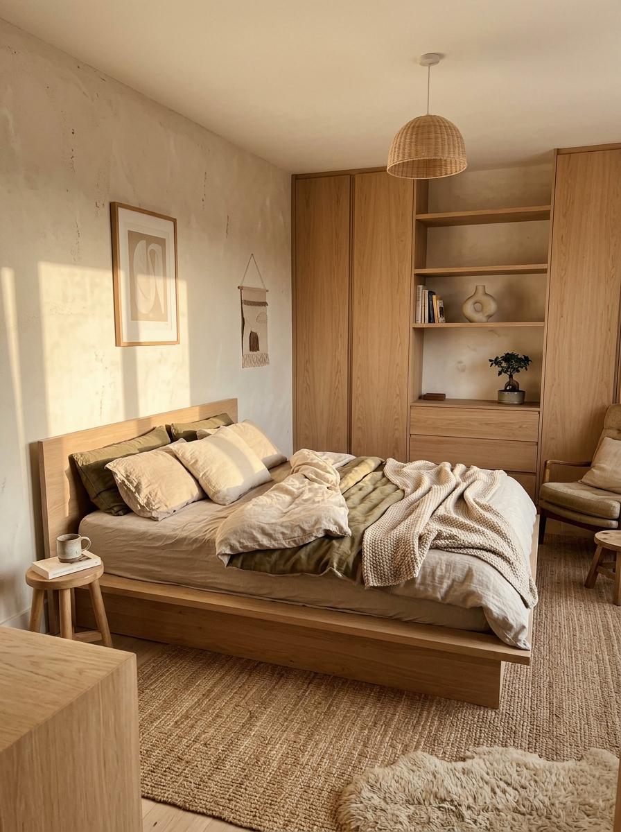 Experience A Warm Scandinavian Master Suite With Japandi Accents