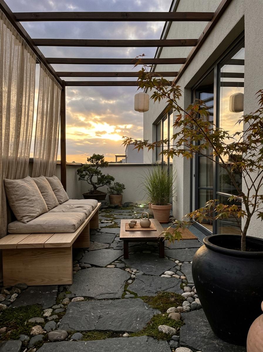 Experience Harmony In This Carefully Crafted Japandi Terrace