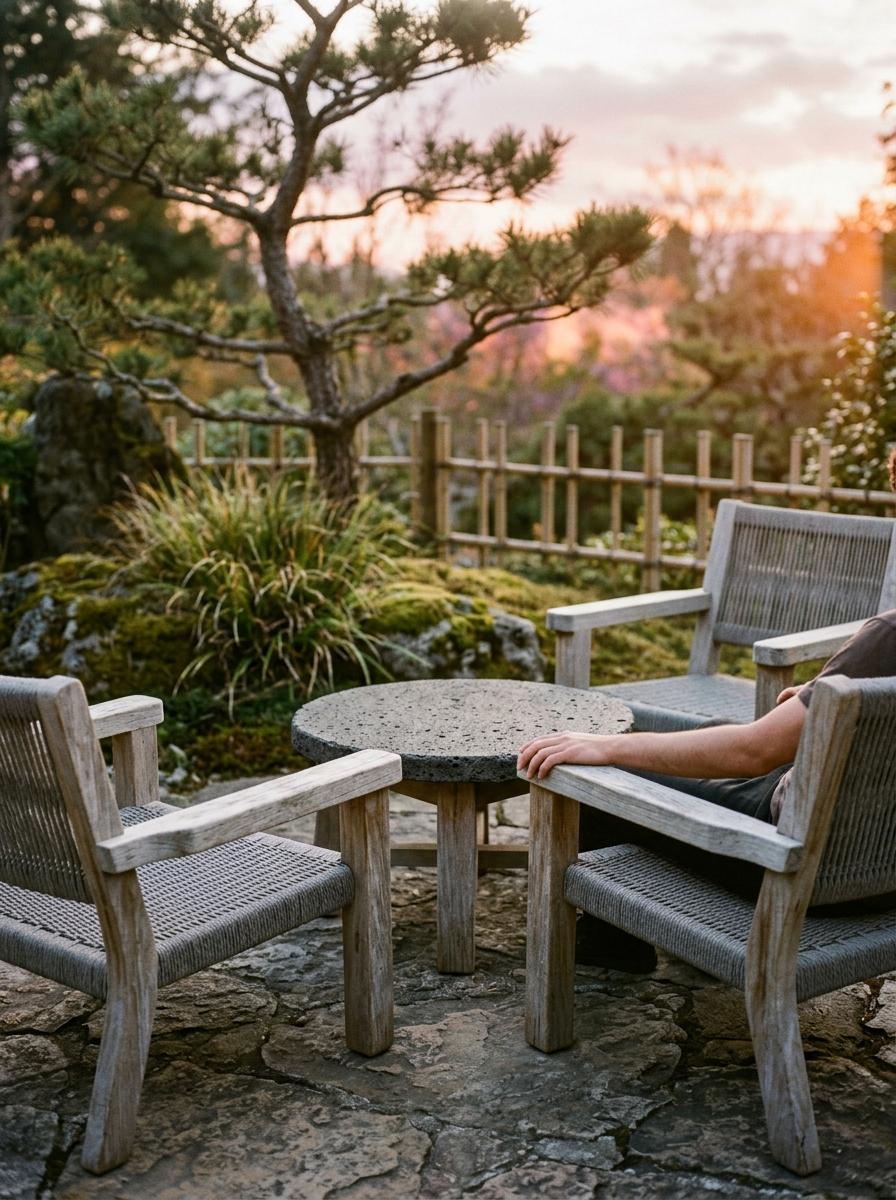 Experience Nature Through Minimalist Japandi Garden Furniture