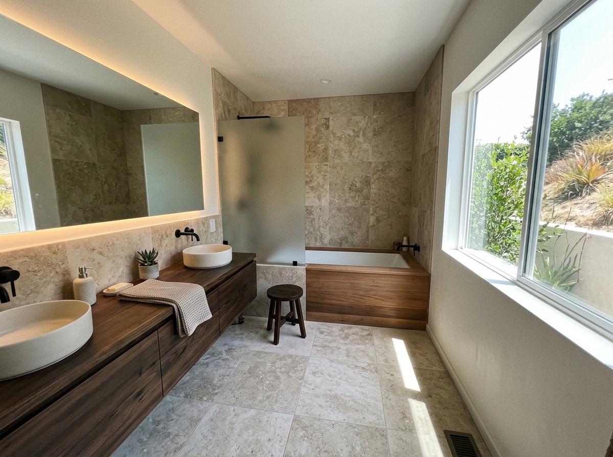 Experience Pure Elegance Within A Luxury Japandi Bathroom