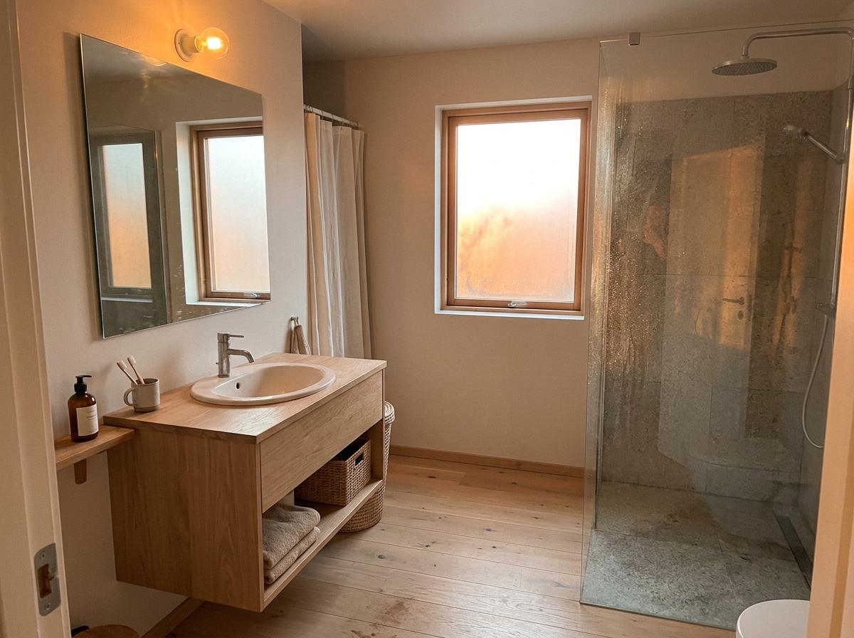 Experience The Calm Of A Simple Japandi Bathroom