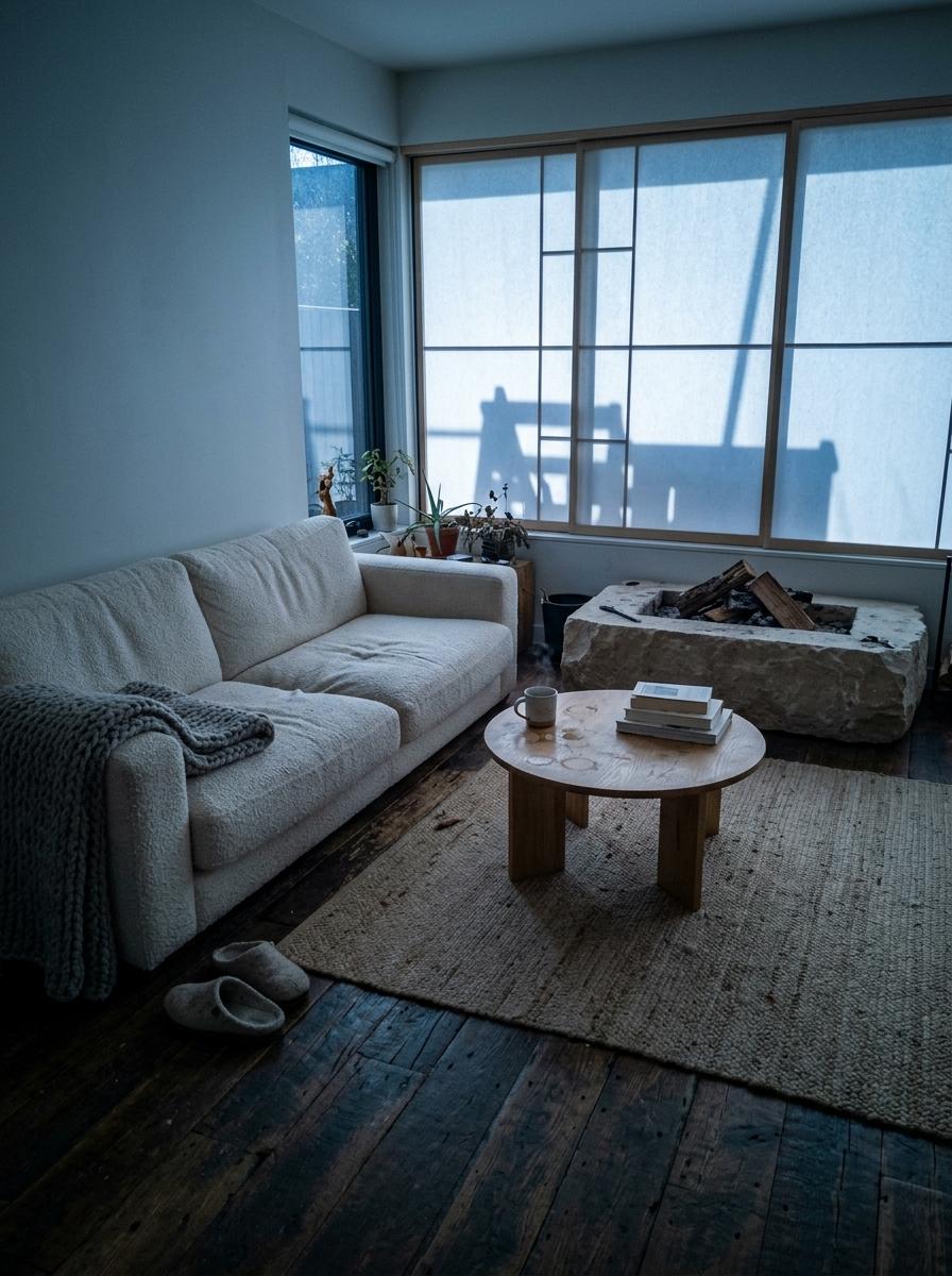 Experience The Simple Comfort Of This Cozy Japandi Living Room