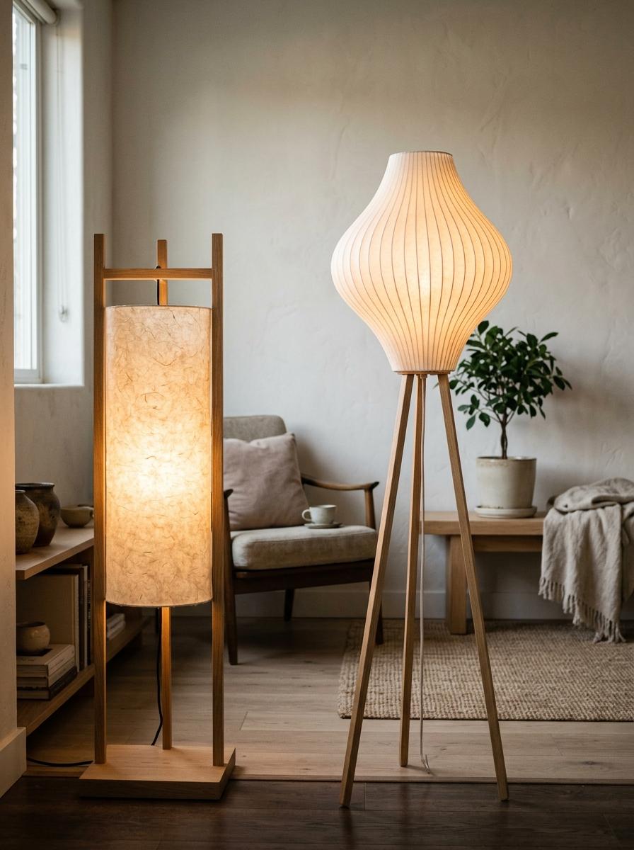 Experience The Soft Glow Of Japandi Style Floor Lamps