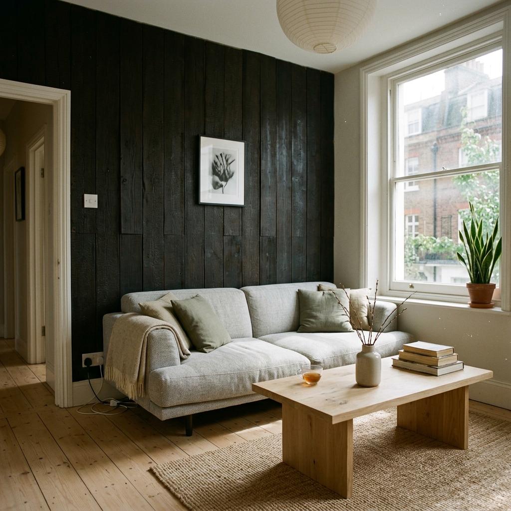 Experience True Quiet Within This Sleek Japandi Living Room