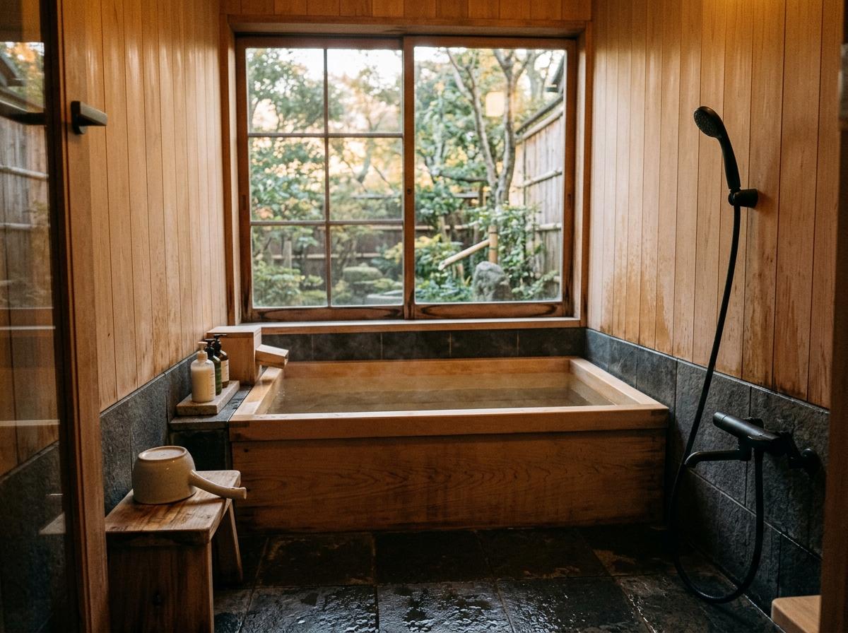 Explore A Quiet Home Featuring A Minimalist Japandi Bathroom