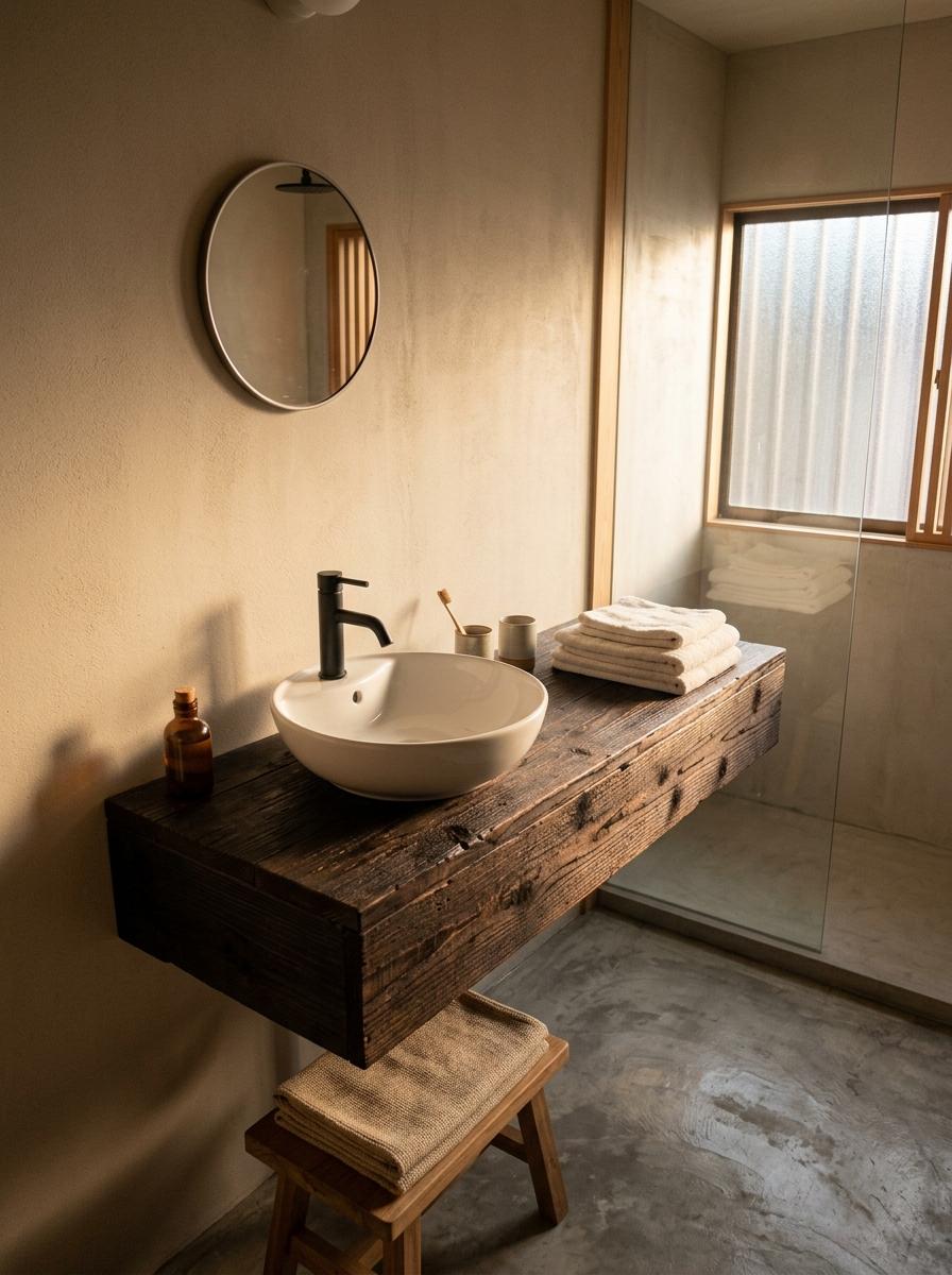 Explore A Refined Home Boasting Japandi Bathroom Decor
