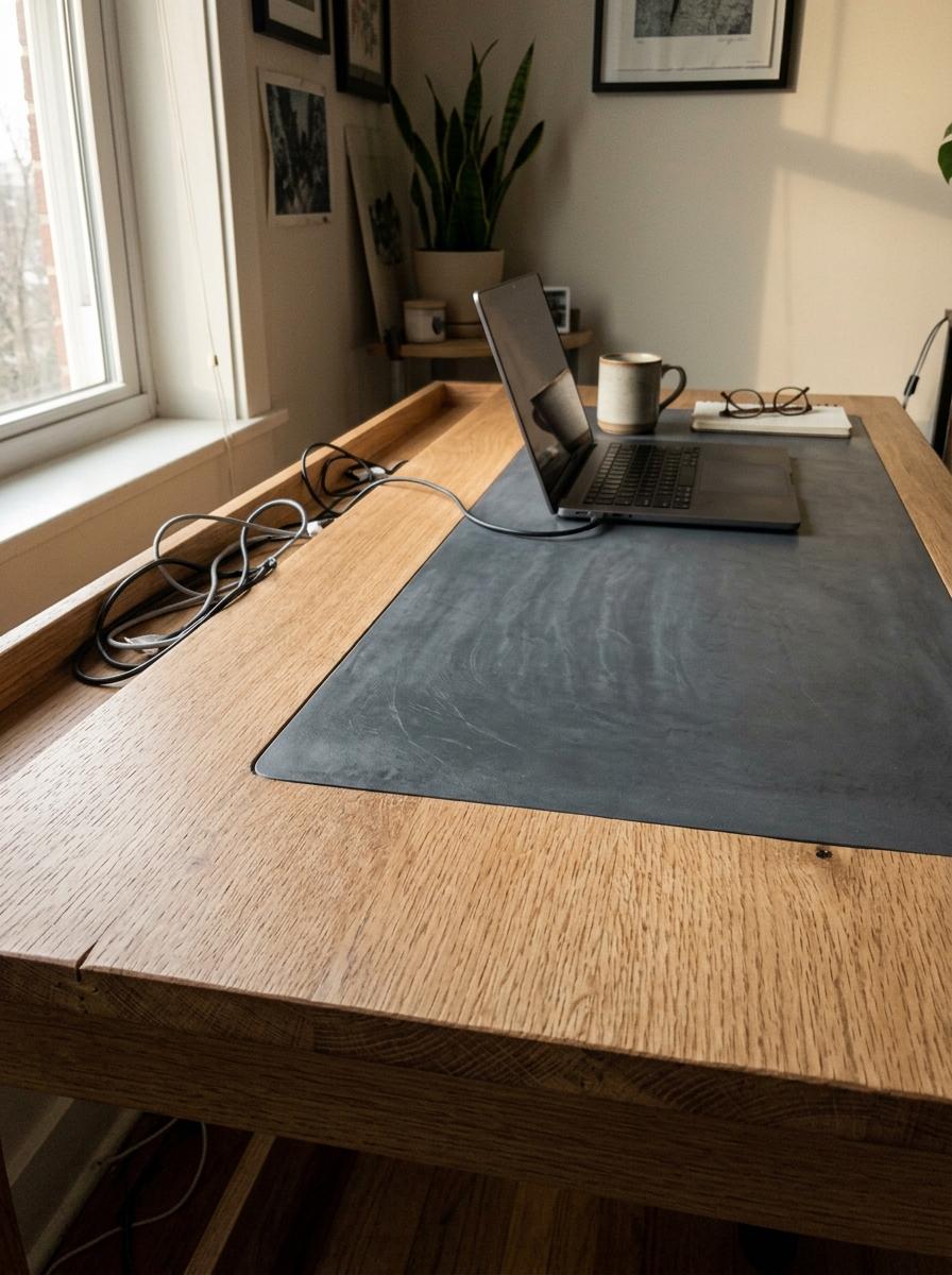 Explore The Textures Of A Handcrafted Japandi Office Desk