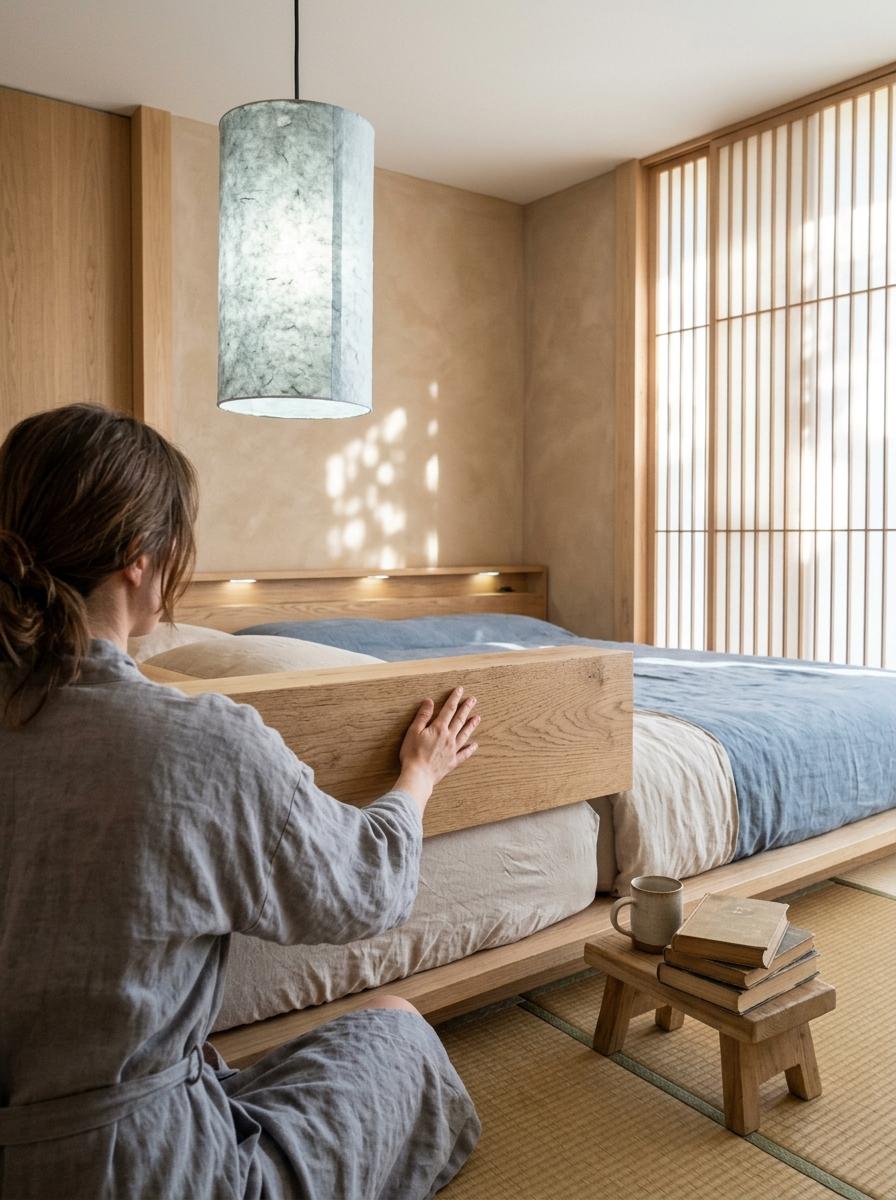 Find Clarity In A Well Lit Japandi Bedroom