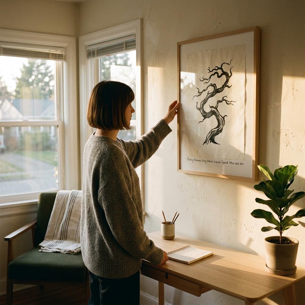 Finding Balance Using Nature Inspired Japandi Office Wall Art