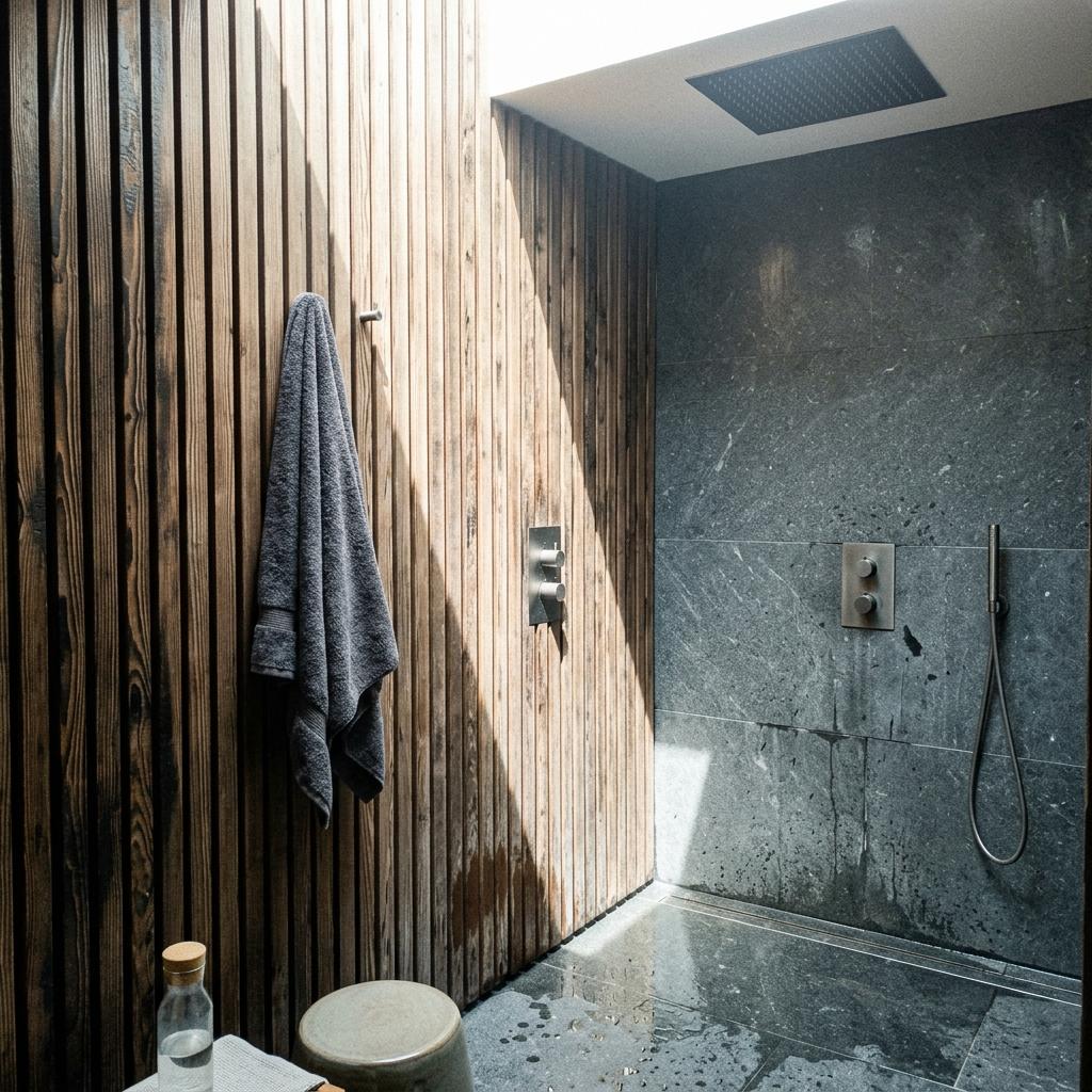 Focus On Texture In This Minimalist Japandi Bathroom Project