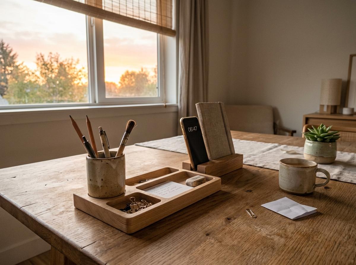 Functional Desk Organizers Inspired By Japandi Interior Styles