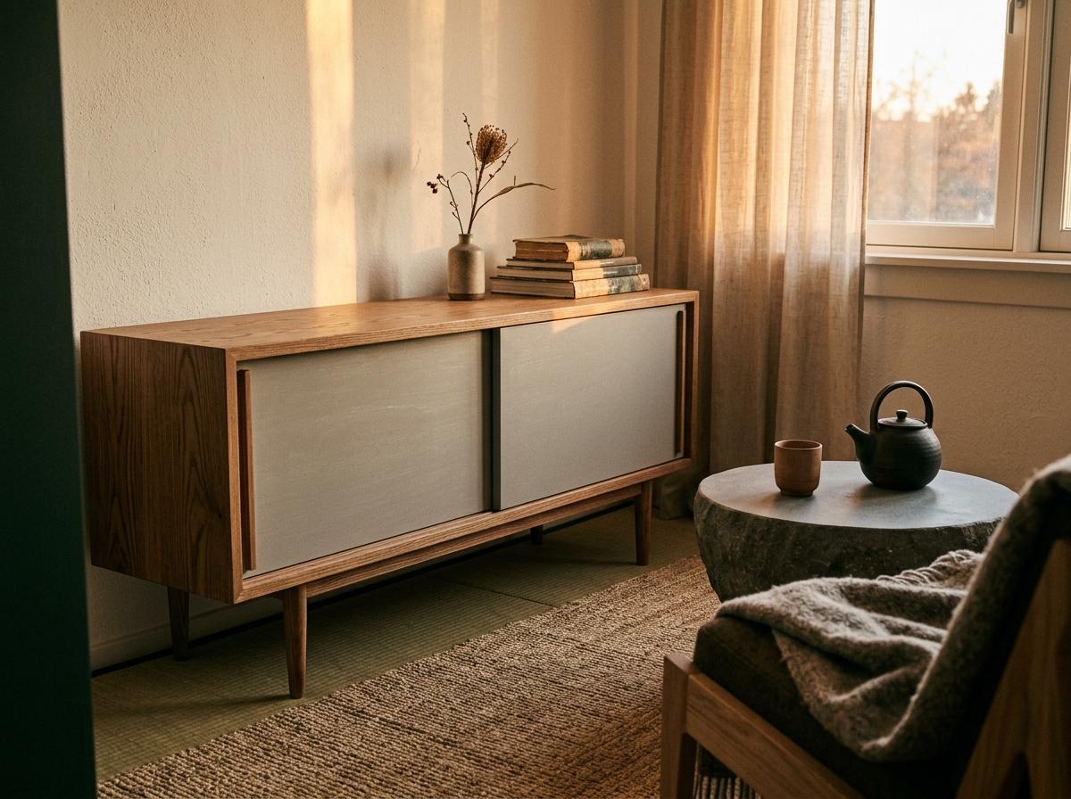Functional Furniture For A Small Cozy Japandi Space