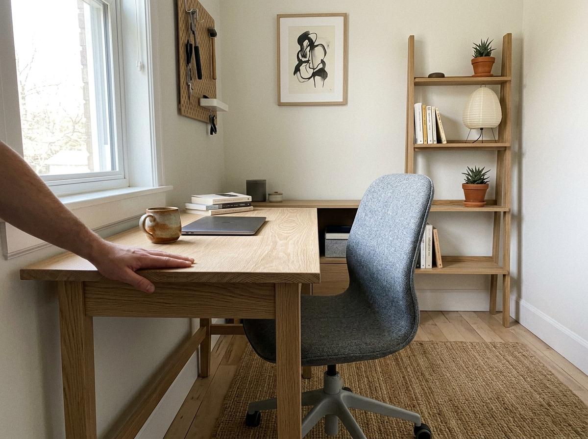 Functional Layouts For A Small Japandi Office