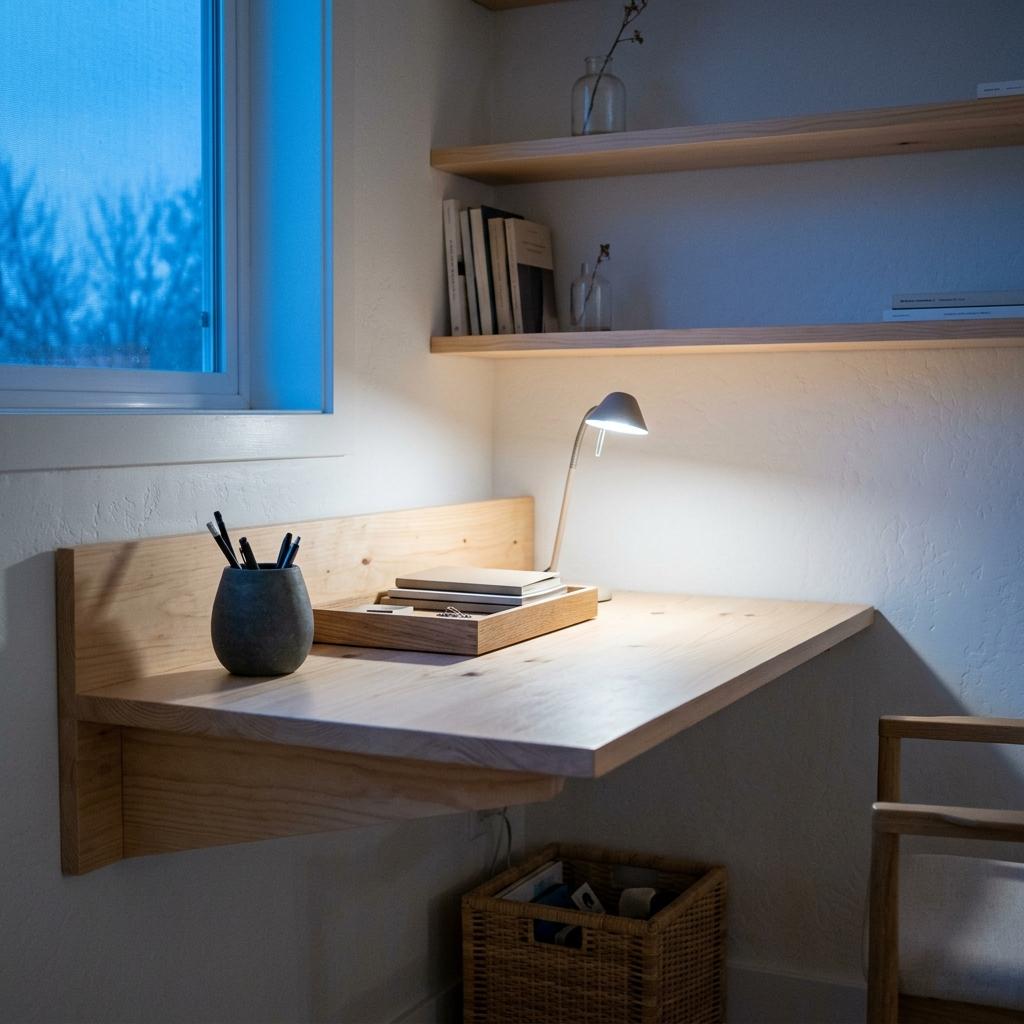 Functional Minimalist Japandi Office Organization