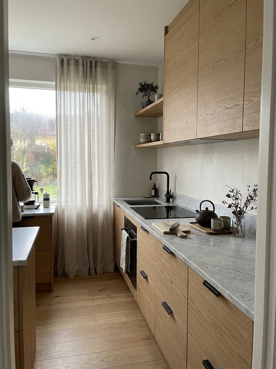 Glimpse A Fashionable Modern Japandi Kitchen Design