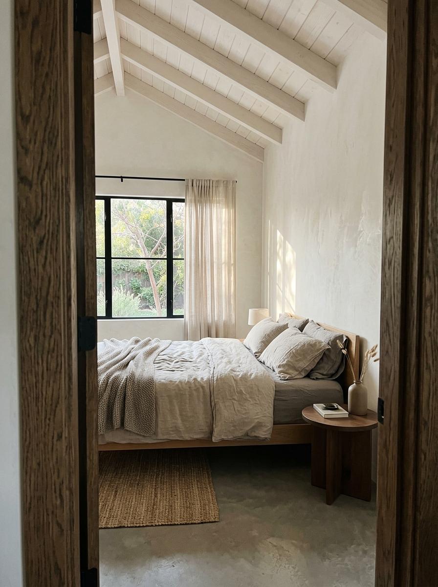 Glimpse A Modern Home Using A Neutral Japandi Bedroom Scheme