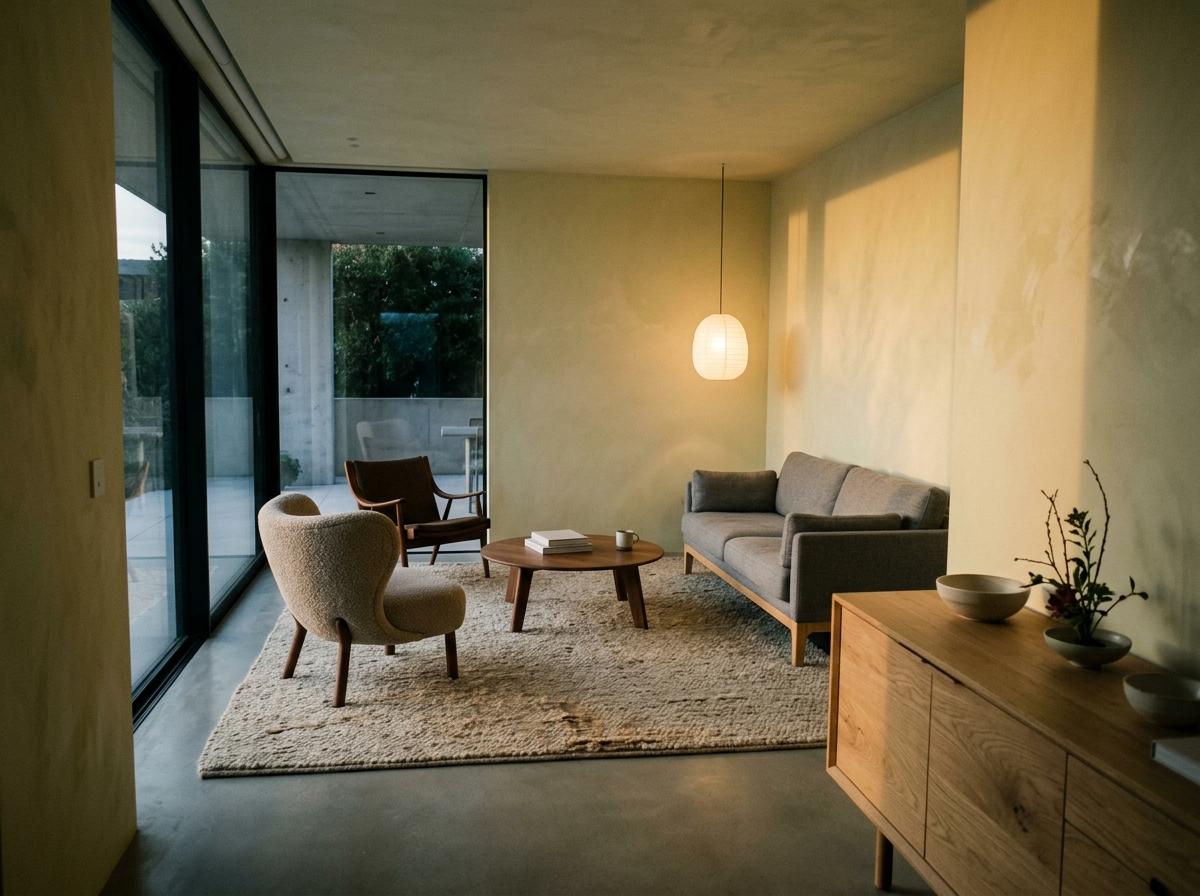 Glimpse A Refined Luxury Japandi Living Room Layout In A Modern Villa