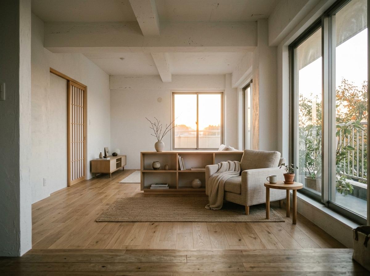 Glimpse The Beauty Of This Japandi Inspired Living Space