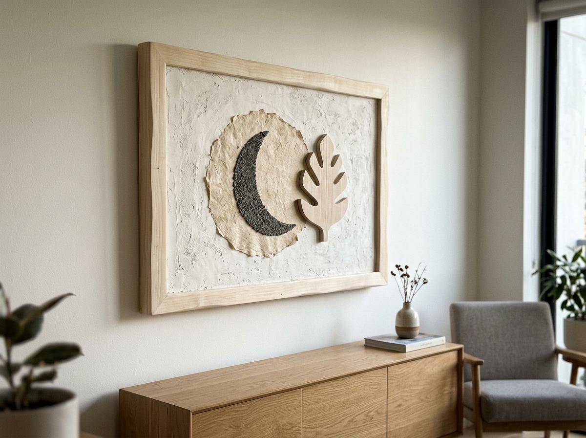 Handcrafted Elements In Modern Japandi Wall Art Decor