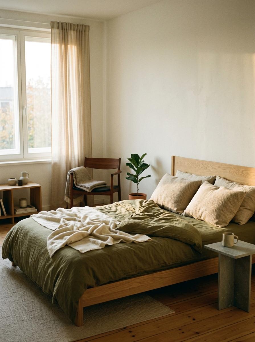 Harmonious High End Living Within A Japandi Bedroom Design