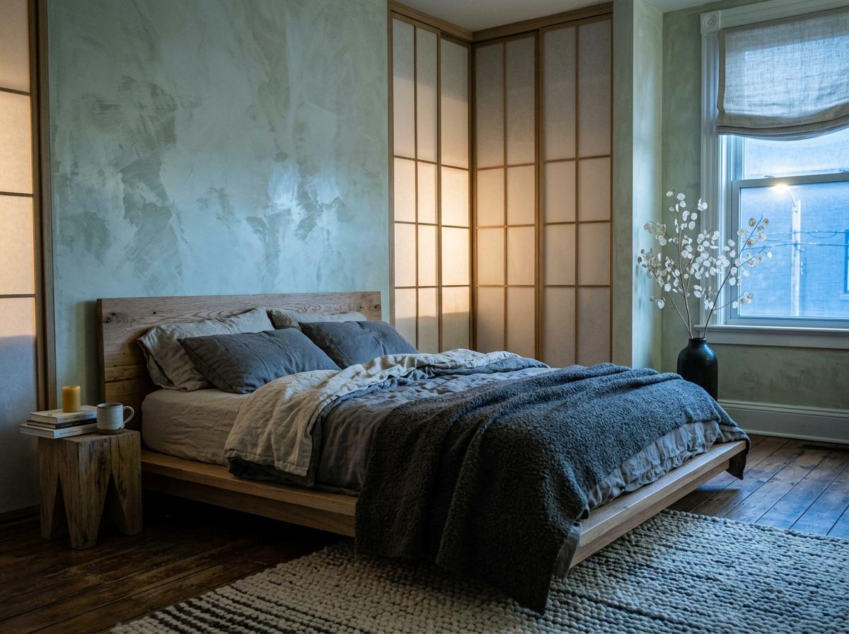 Harmonious Japandi Bedroom With Soft Textures