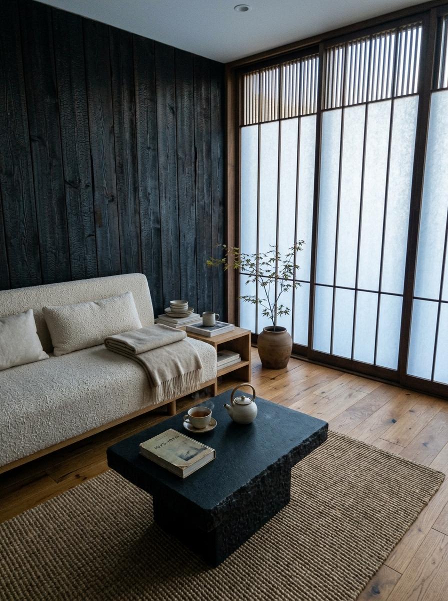 Harmonious Zen Japandi Living Room For Quiet Moments