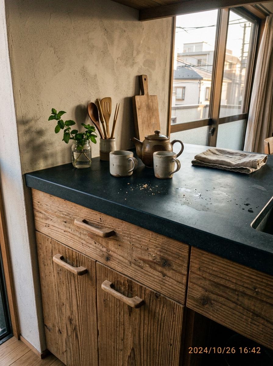 How A Small Apartment Embraces Sustainable Japandi Kitchen Style