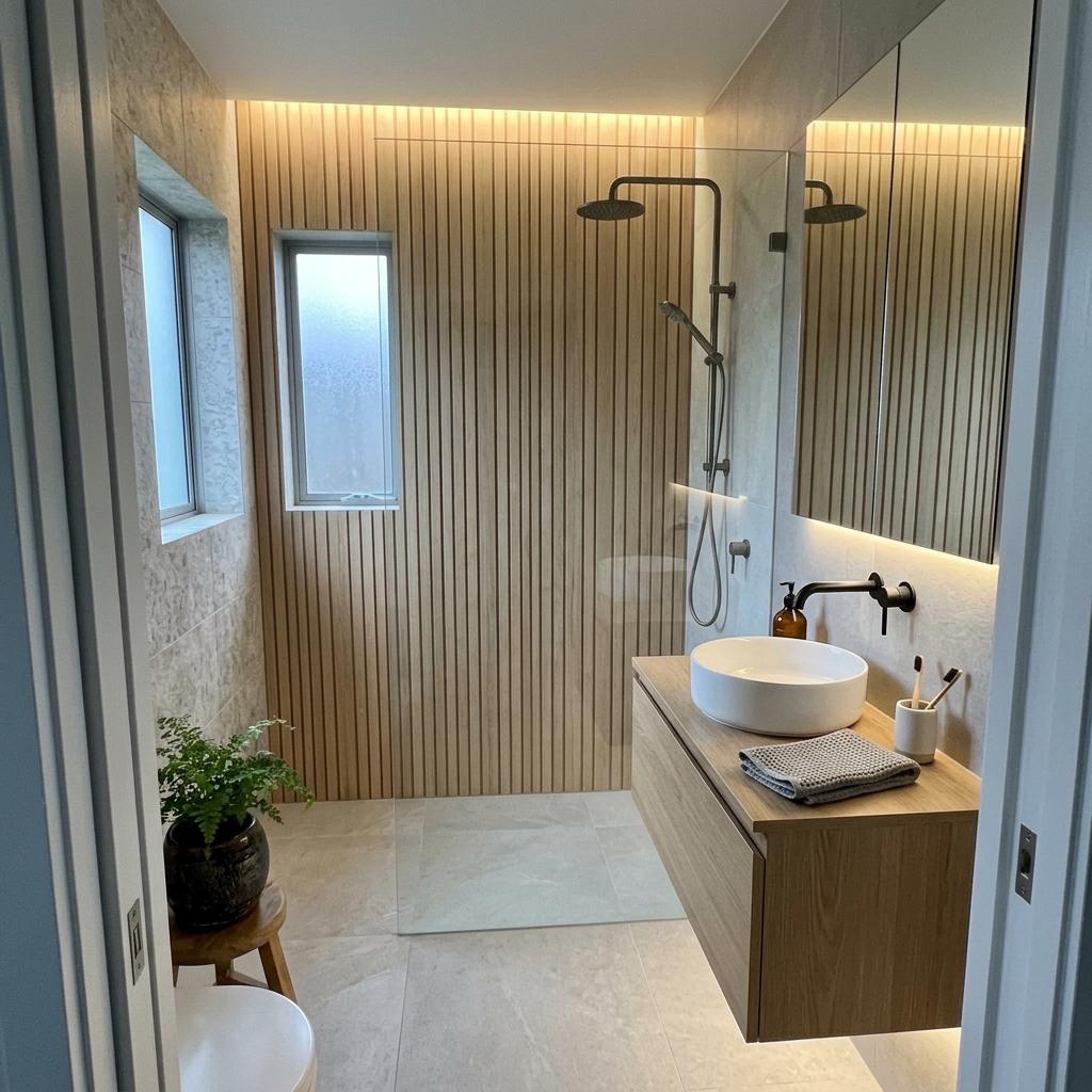 How A Small Area Embraces Japandi Bathroom Design Style
