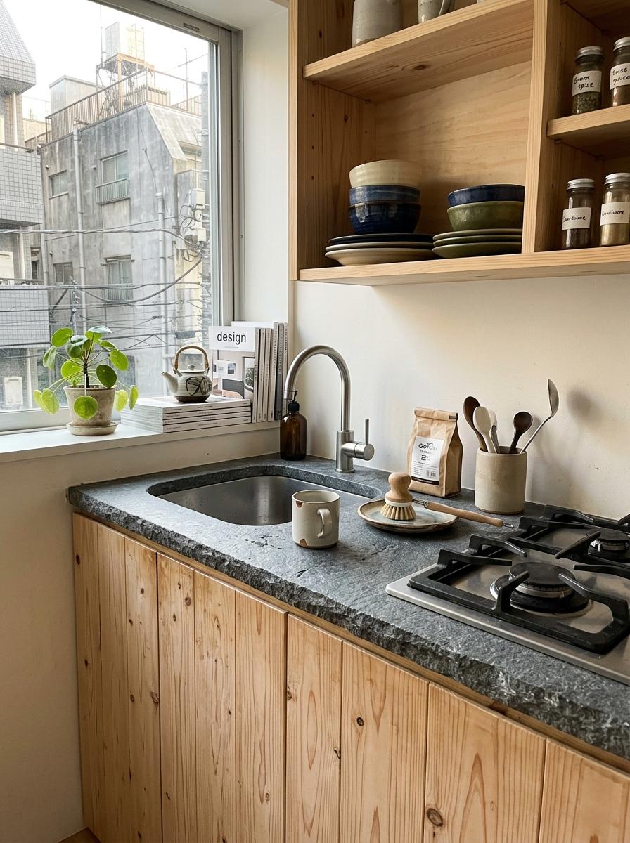 How A Small Home Embraces Modern Japandi Kitchen Design