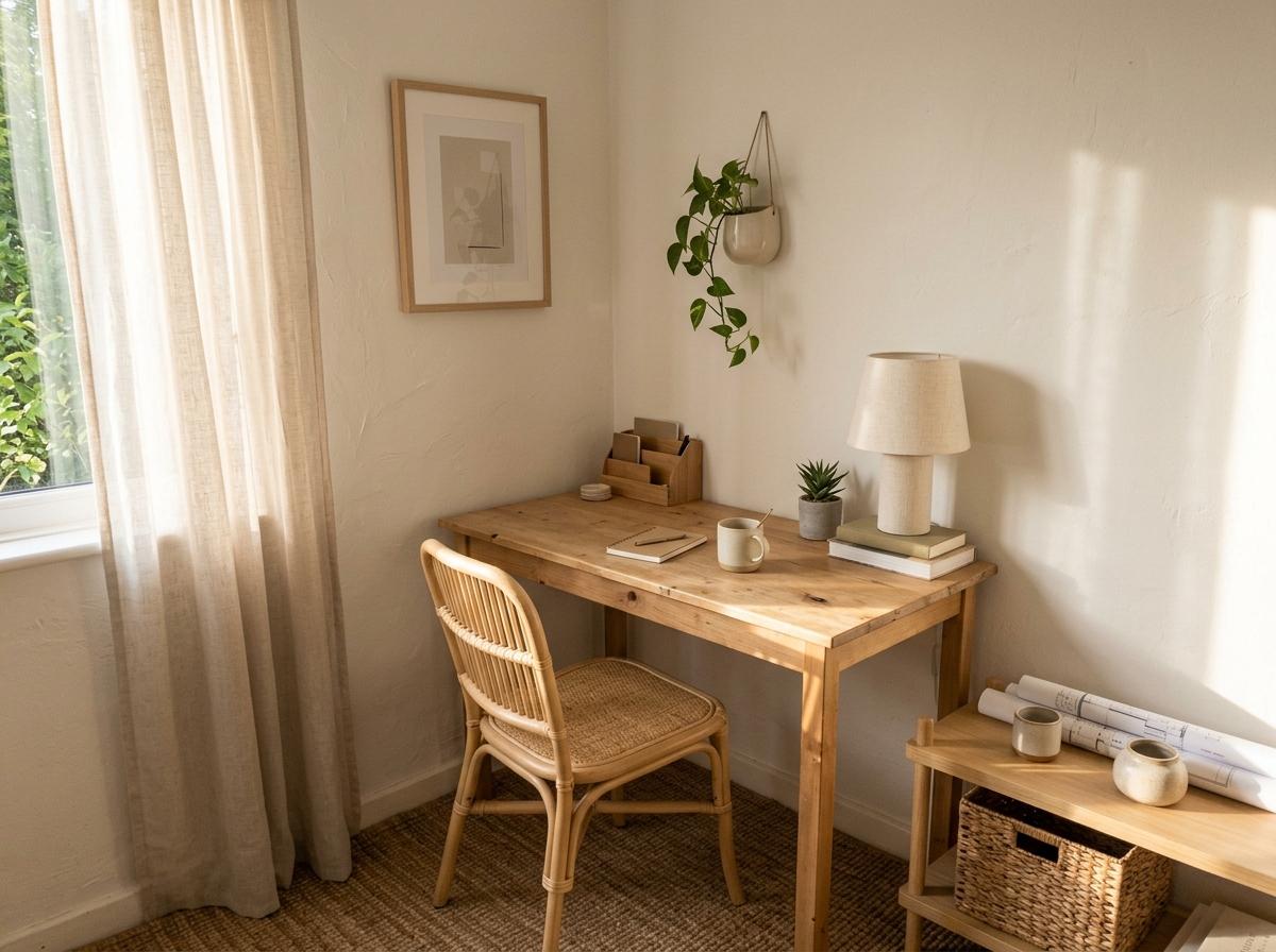 How A Small Workspace Embraces Zen Japandi Interior Design Style