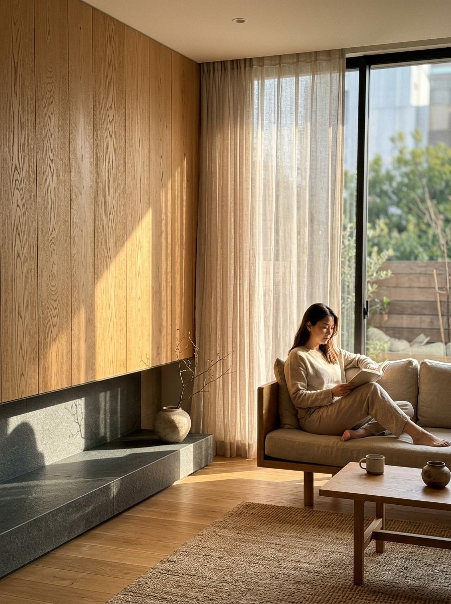 How Natural Light Enhances A Modern Japandi Living Room