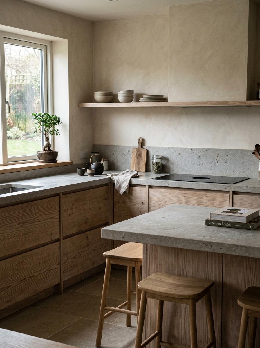 How This Scandi Japandi Kitchen Embraces Organic Textures