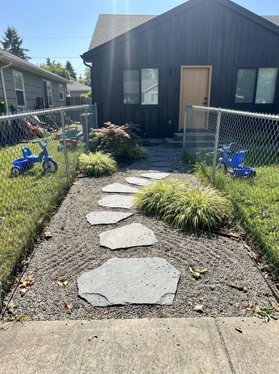 How This Small Lot Embraces Japandi Front Yard Principles