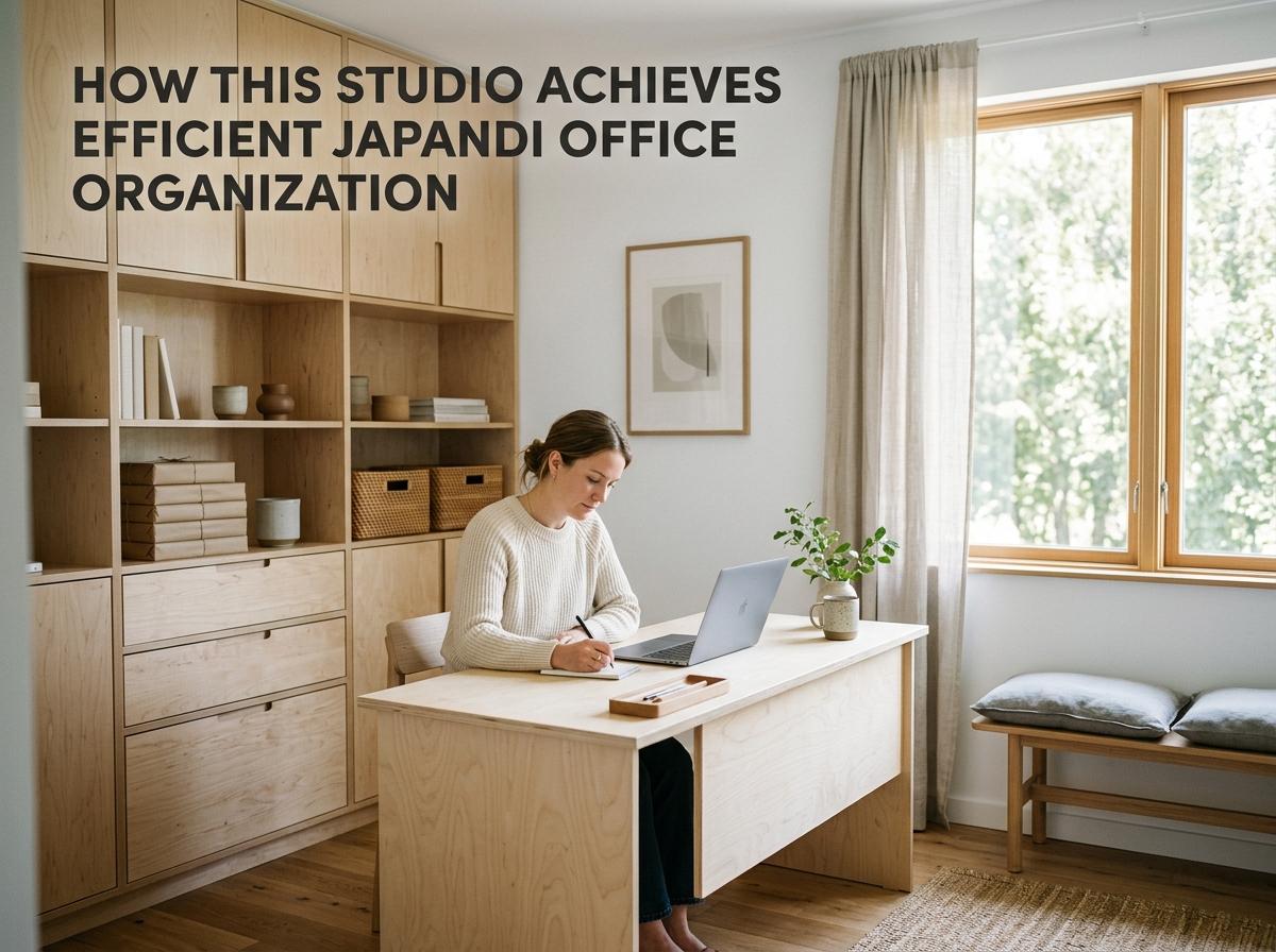 How This Studio Achieves Efficient Japandi Office Organization