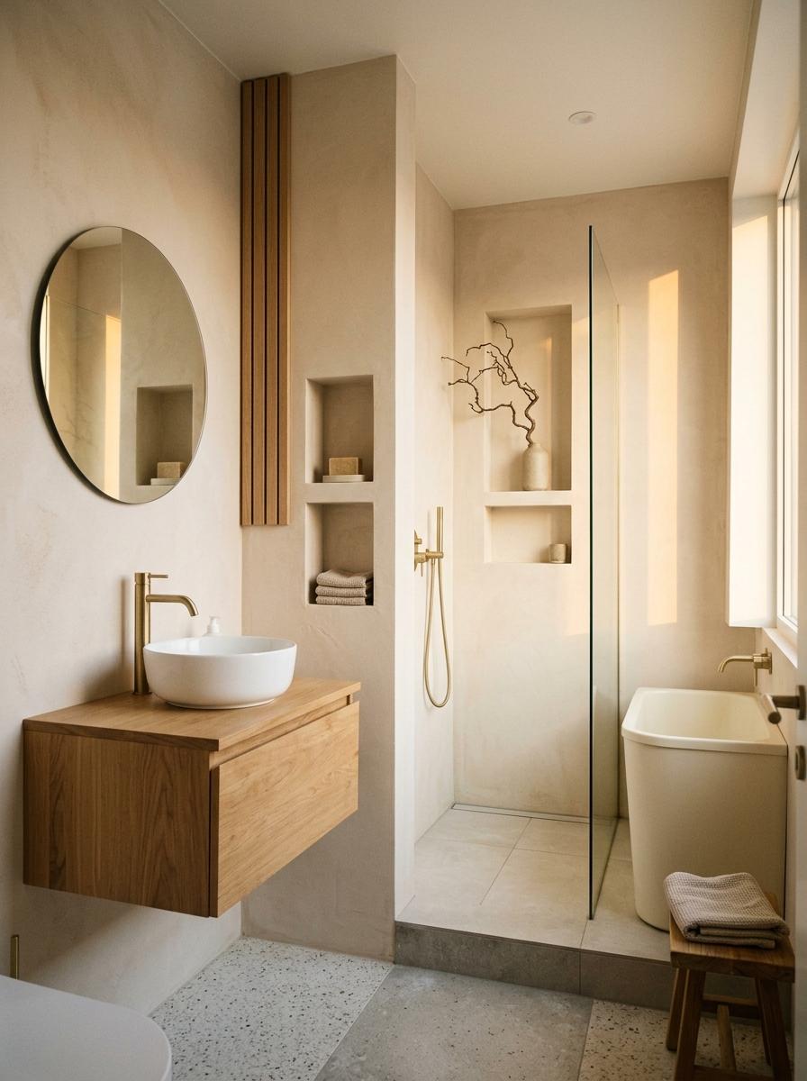 How To Achieve Balance In A Small Japandi Bathroom