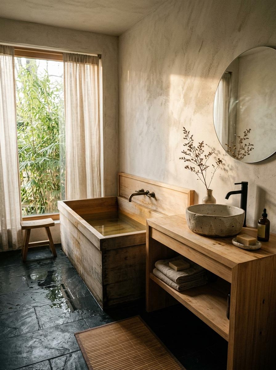 How To Blend Function And Style In A Japandi Bathroom